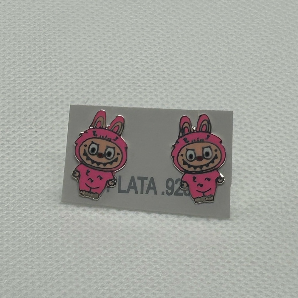 Kids Pink Bunny Earrings